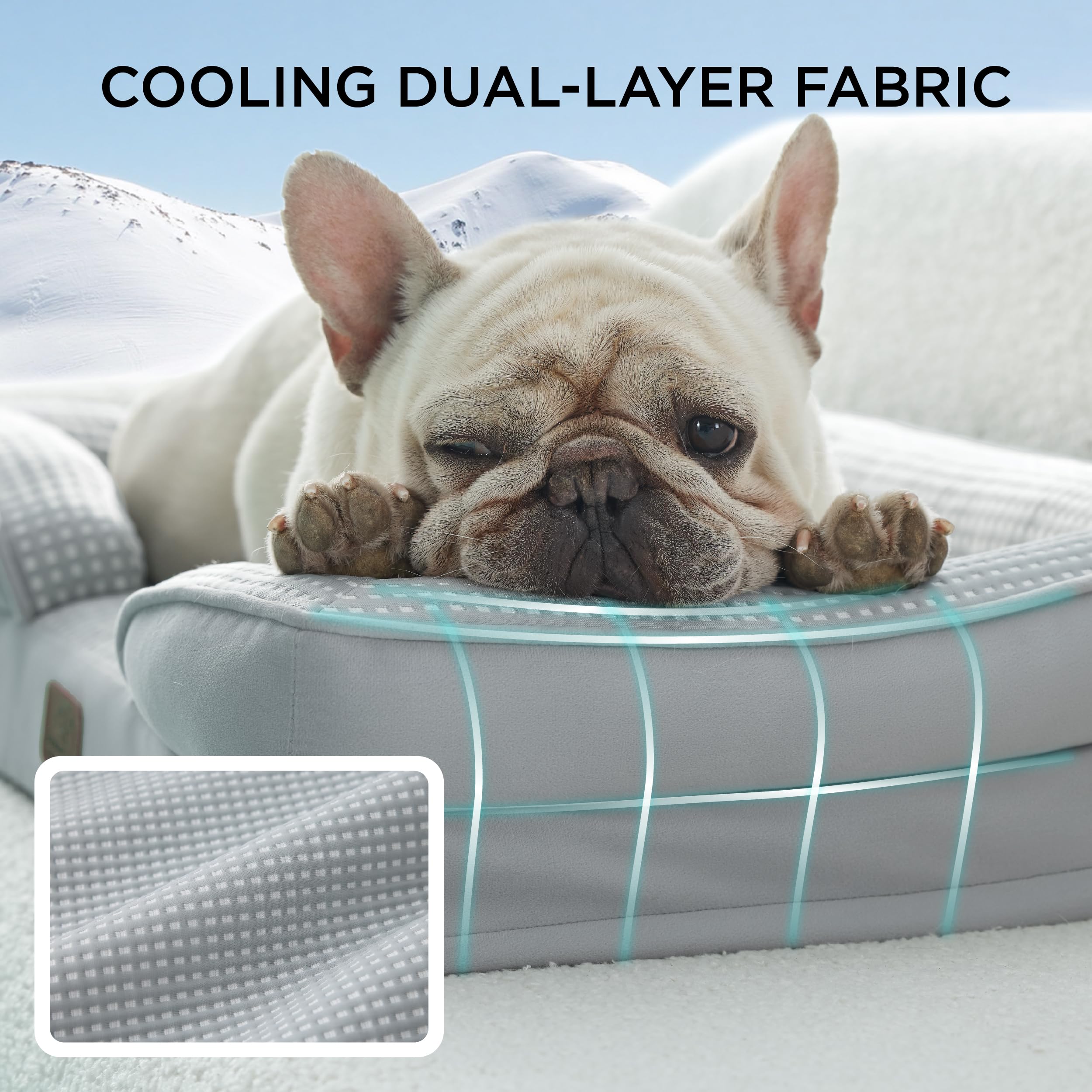 Foto 3 pulgar | Sofá Ortopédico Dog Bed Sure Cooling Para Perros Medianos, Color Gris - Venta Internacional.