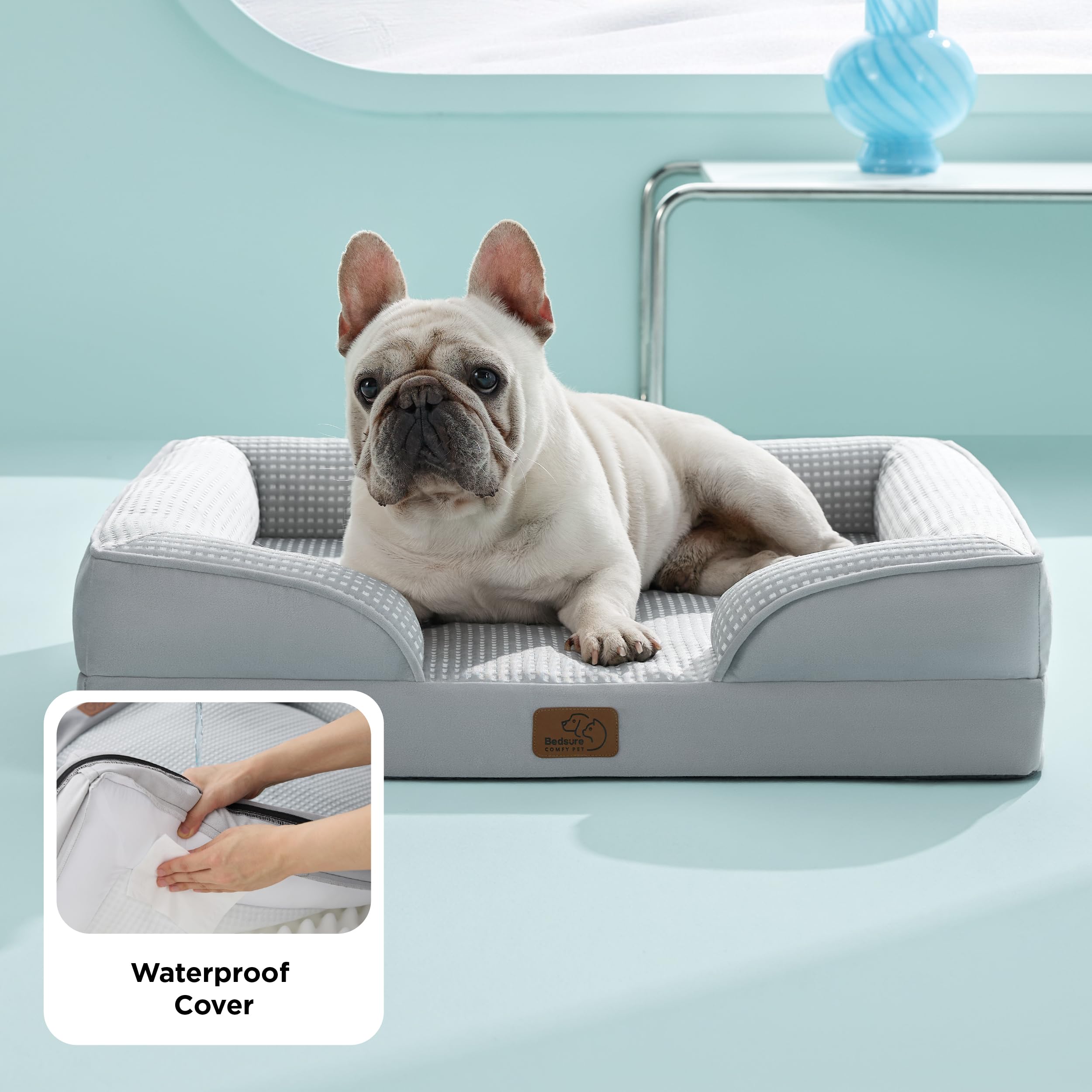 Foto 5 pulgar | Sofá Ortopédico Dog Bed Sure Cooling Para Perros Medianos, Color Gris - Venta Internacional.