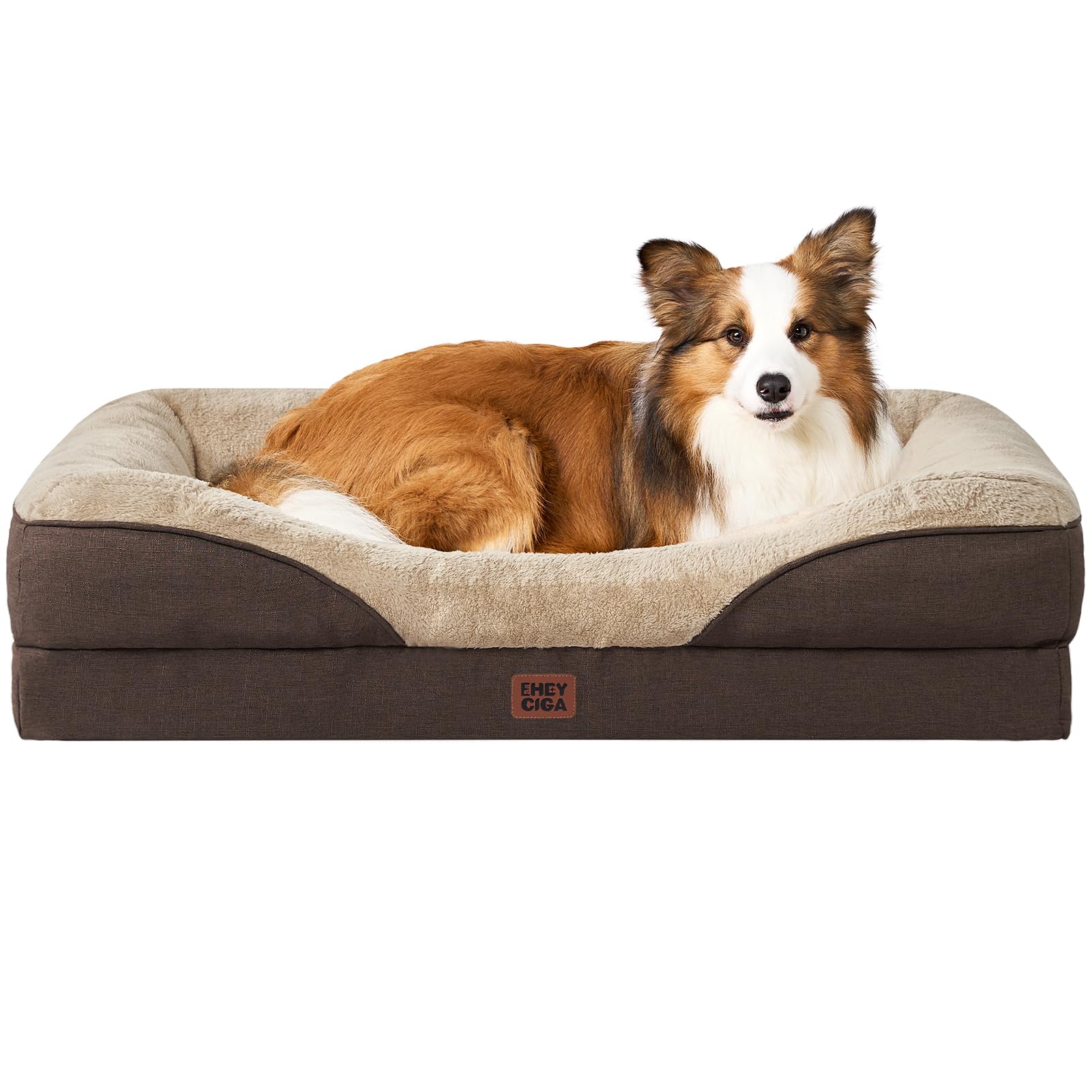 Foto 2 pulgar | Cama Para Perros Eheyciga De Espuma Viscoelástica Para Perros Grandes, Impermeable, Marrón - Venta Internacional.