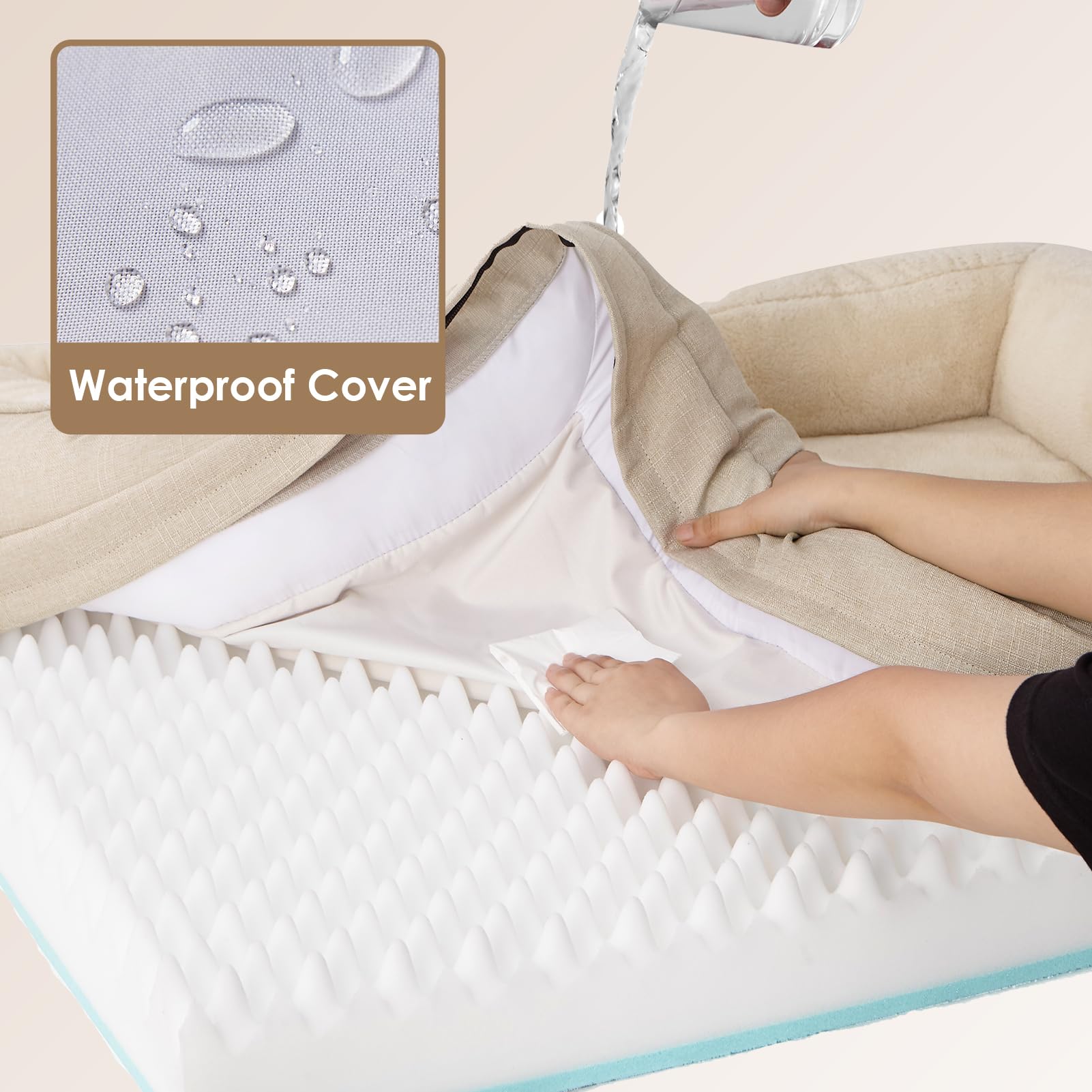 Foto 5 pulgar | Cama Para Perros Eheyciga Memory Foam Xl, Ortopédica, Impermeable, 48 X 35 X 19 Cm - Venta Internacional.
