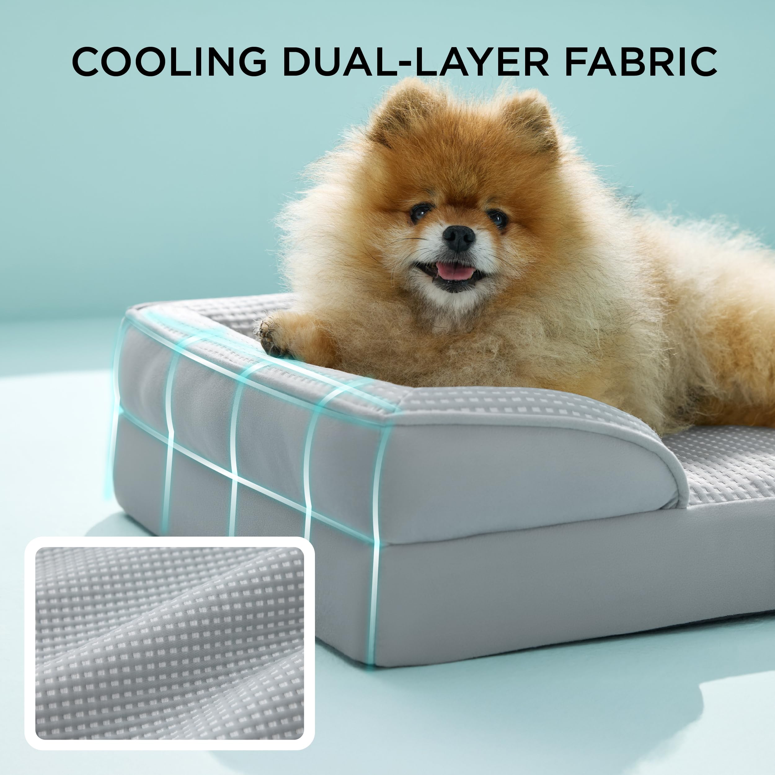 Foto 2 | Cama Refrescante Para Perros, Ortopédica, Lavable, Pequeña, Gris - Venta Internacional.