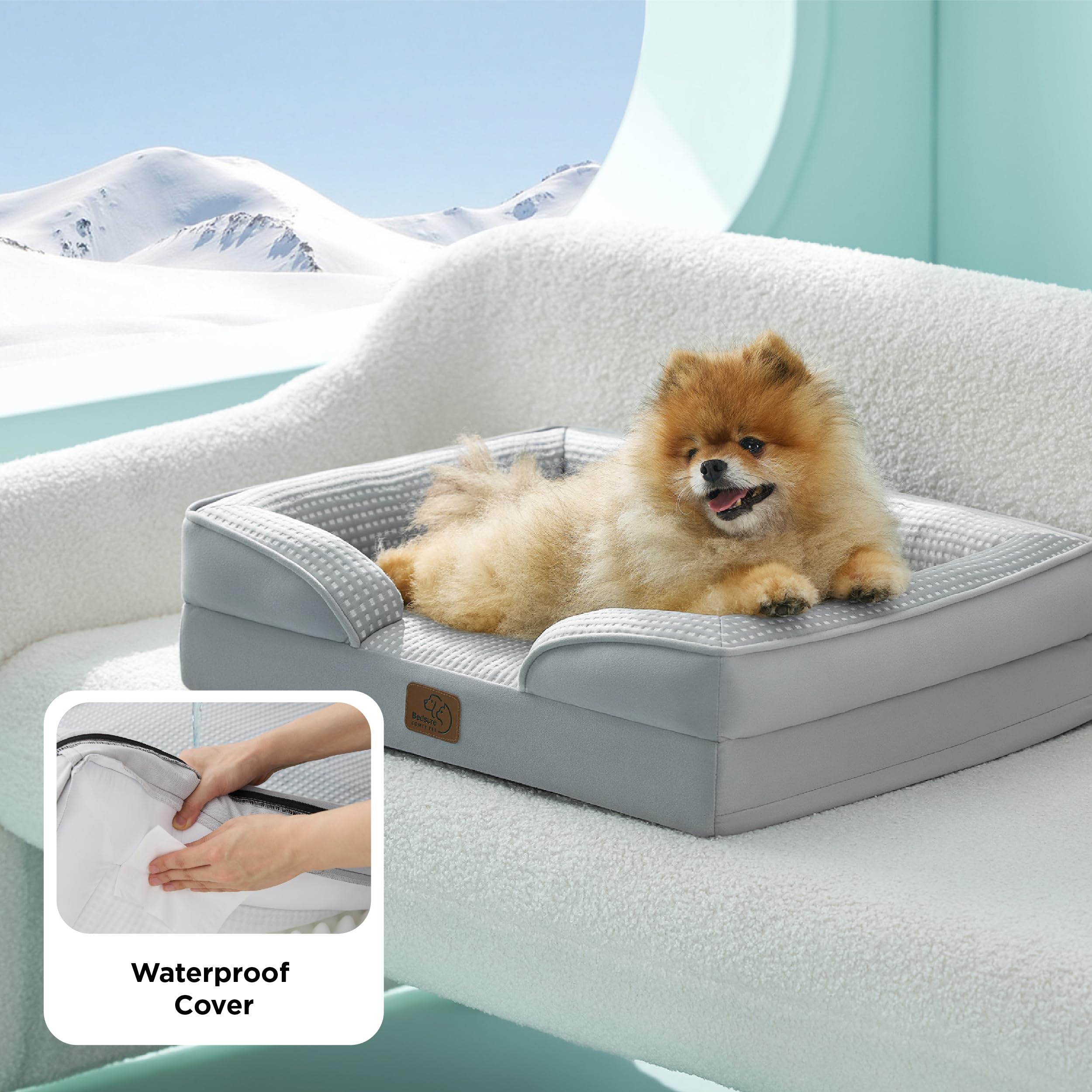 Foto 5 pulgar | Cama Refrescante Para Perros, Ortopédica, Lavable, Pequeña, Gris - Venta Internacional.