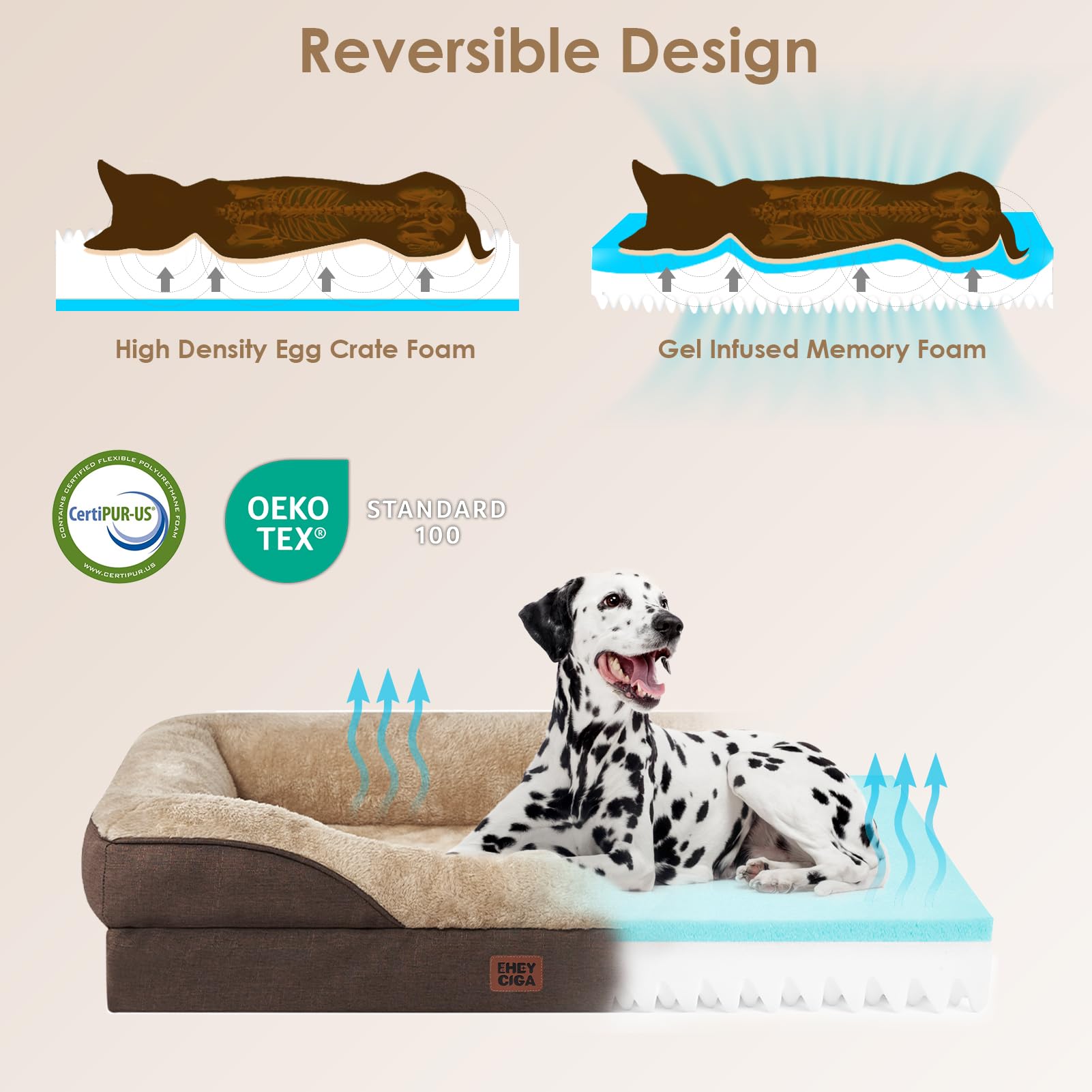 Foto 4 pulgar | Cama Para Perros Eheyciga Memory Foam Xl, Ortopédica, Impermeable, 48 X 35 X 7.5 Pulgadas - Venta Internacional.