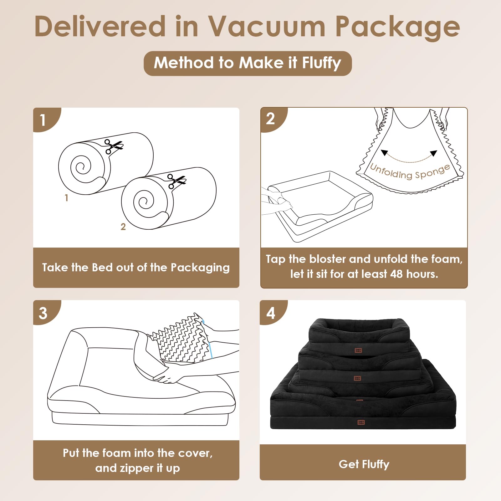 Foto 8 pulgar | Cama Para Perros Eheyciga De Espuma Viscoelástica Para Tamaño Mediano Con Resistencia Al Agua - Venta Internacional.