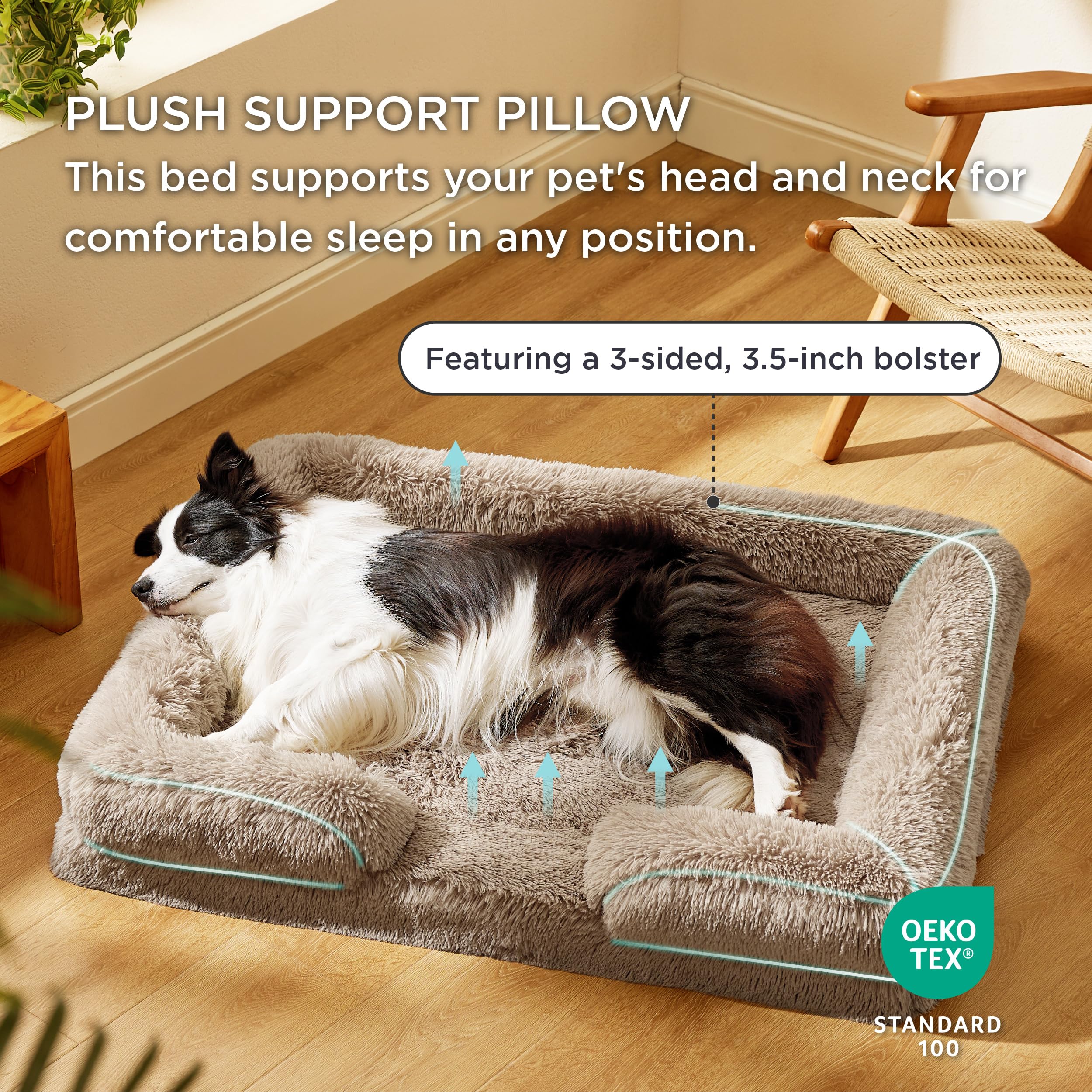 Foto 5 pulgar | Cama Ortopédica Para Perros Grandes Con Funda Lavable - Venta Internacional.