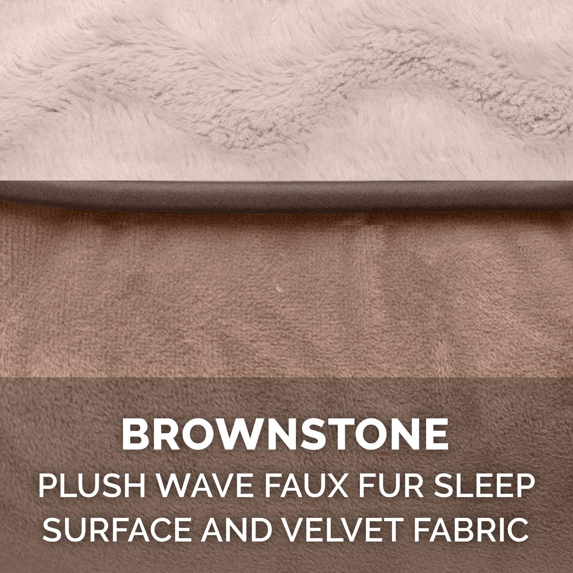 Foto 8 pulgar | Cama Ortopédica Para Perros Furhaven Plush & Velvet Waves Brownstone - Venta Internacional.