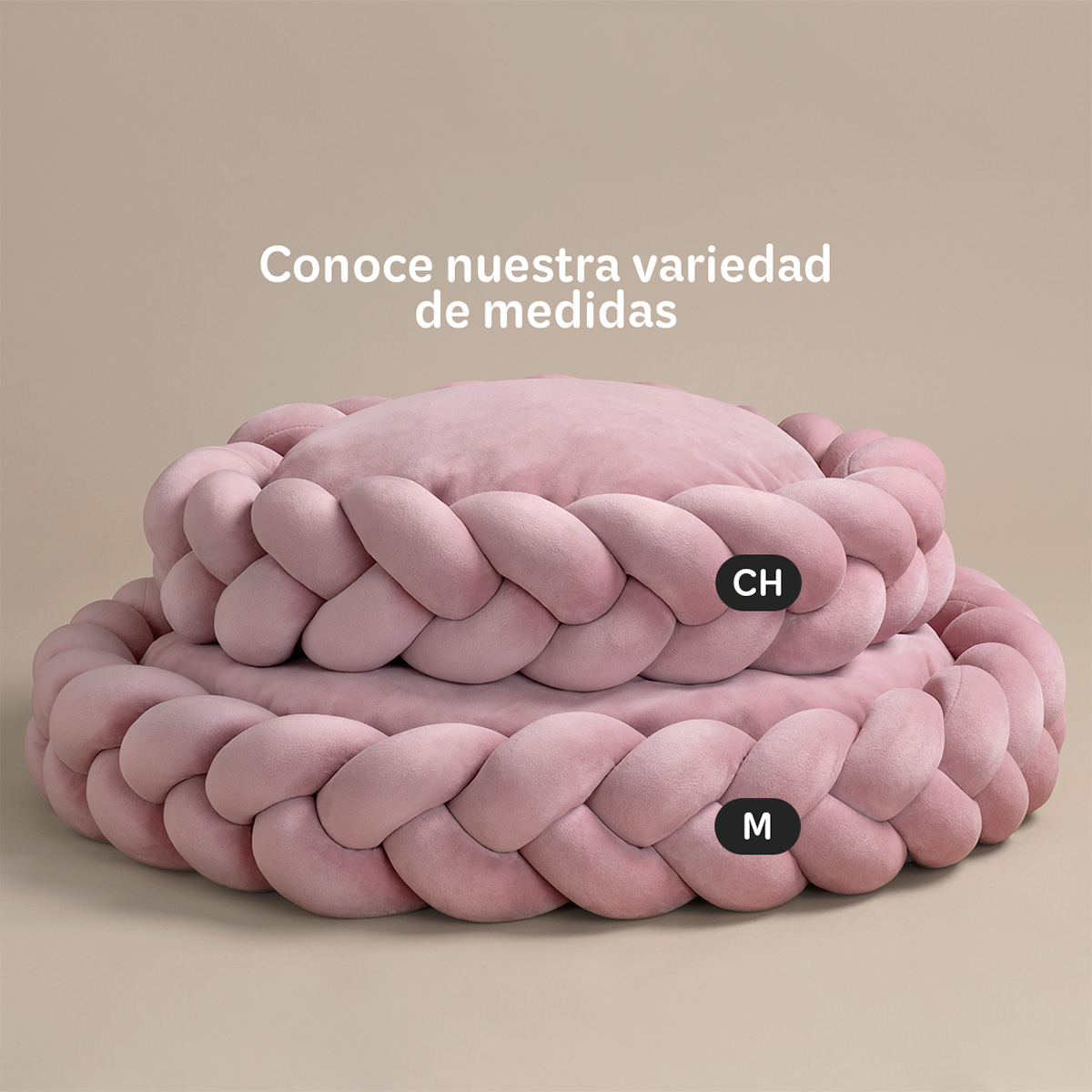 Foto 7 pulgar | Cama Redonda Para Perro Y Gato Esquimal Rosa Mediana Antiestrés