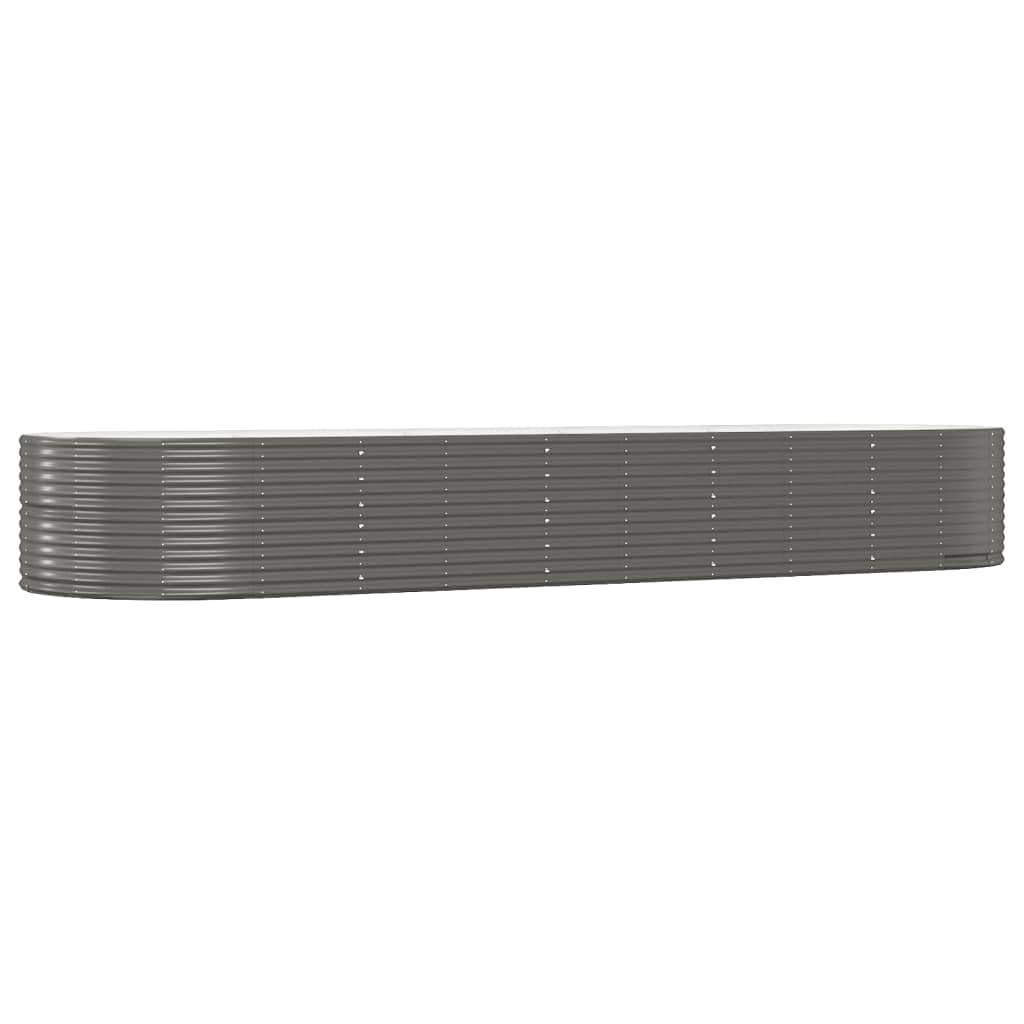 Foto 2 pulgar | Cama Elevada Para Jardín Vidaxl  Duradera  De Acero Con Recubrimiento En Polvo  Color Gris - Venta Internacional.