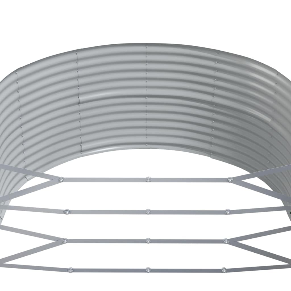 Foto 7 pulgar | Cama Elevada Para Jardín Vidaxl  Duradera  De Acero Con Recubrimiento En Polvo  Color Gris - Venta Internacional.