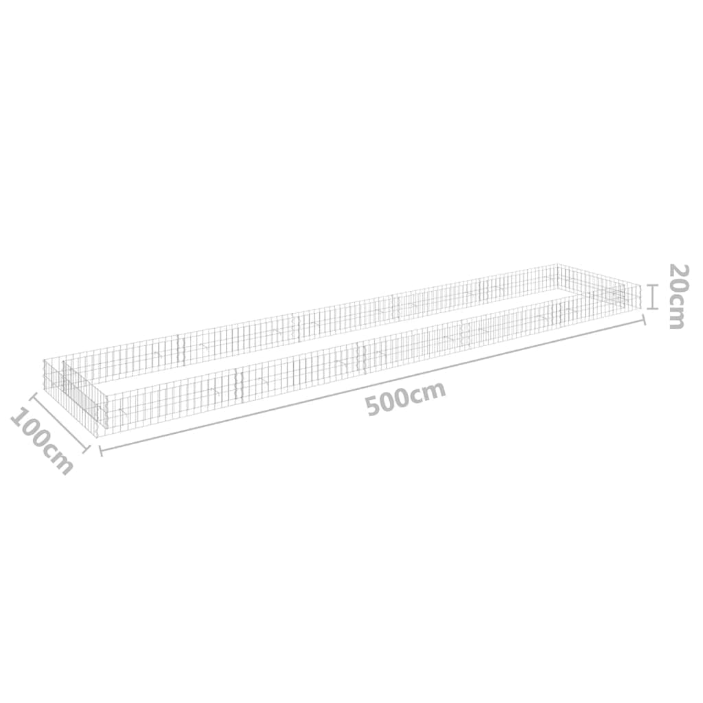Foto 8 pulgar | Cama Elevada Gabion Vidaxl De Acero Galvanizado 200x100x20 Cm - Venta Internacional.