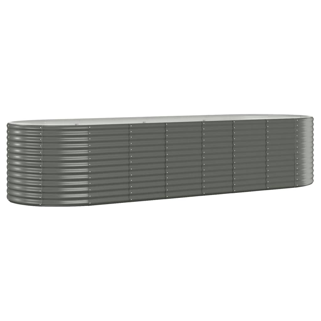 Foto 4 pulgar | Cama De Jardín Elevada Vidaxl De Acero Con Recubrimiento En Polvo  Tamaño Grande  Gris - Venta Internacional.