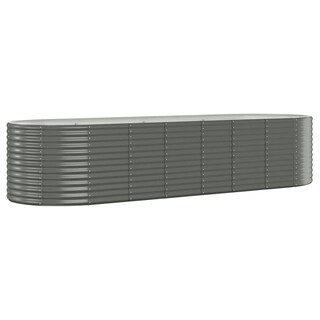 Foto 3 | Cama De Jardín Elevada Vidaxl De Acero Con Recubrimiento En Polvo Tamaño Grande Gris - Venta Internacional.