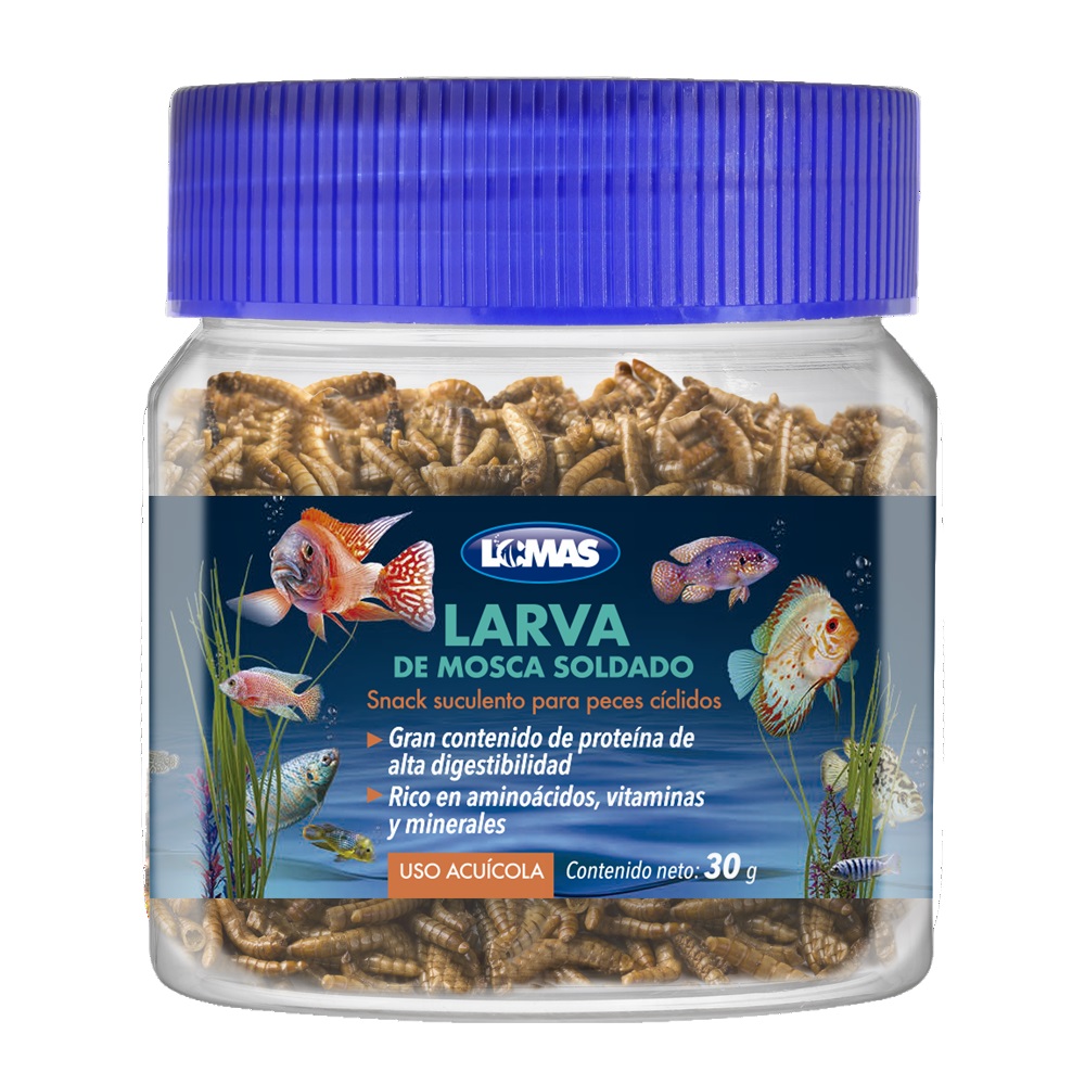 Foto 2 pulgar | Snack Larva de Mosca Soldado para Peces Cíclidos 30g Lomas