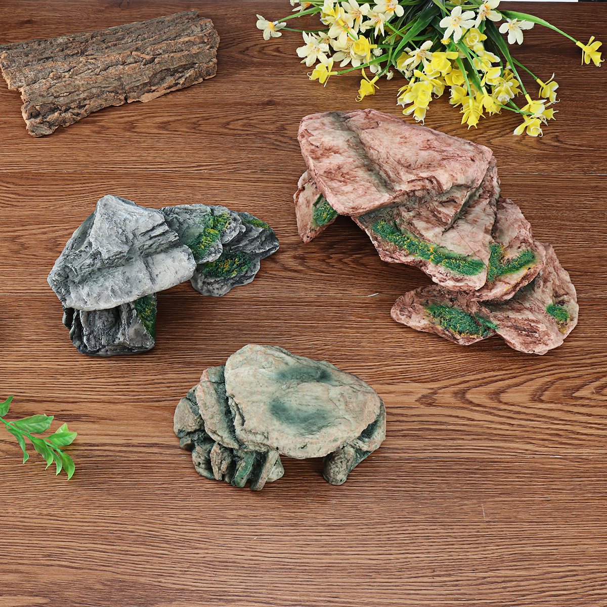 Foto 5 pulgar | Plataforma Con Forma De Tortuga Peregrina Para Acuario, Pecera Y Reptil B - Venta Internacional.