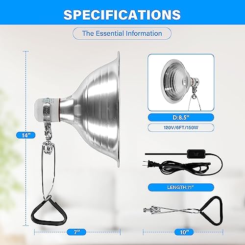 Foto 2 | Bombilla De Calor, Lámpara De Pinza Y Termostato Para Reptil Simple Deluxe - Venta Internacional.