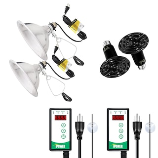 Foto 1 | Juego De Bombillas De Calor Simple Deluxe De 150 W Para Reptiles Con Lámpara Y Termo - Venta Internacional.