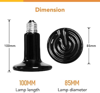 Foto 4 | Juego De Bombillas De Calor Simple Deluxe De 150 W Para Reptiles Con Lámpara Y Termo - Venta Internacional.