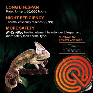 Foto 2 | Lámpara De Cerámica Con Emisor De Calor Para Reptiles, 25 W, Simple Deluxe, Paquete De 2 - Venta Internacional.