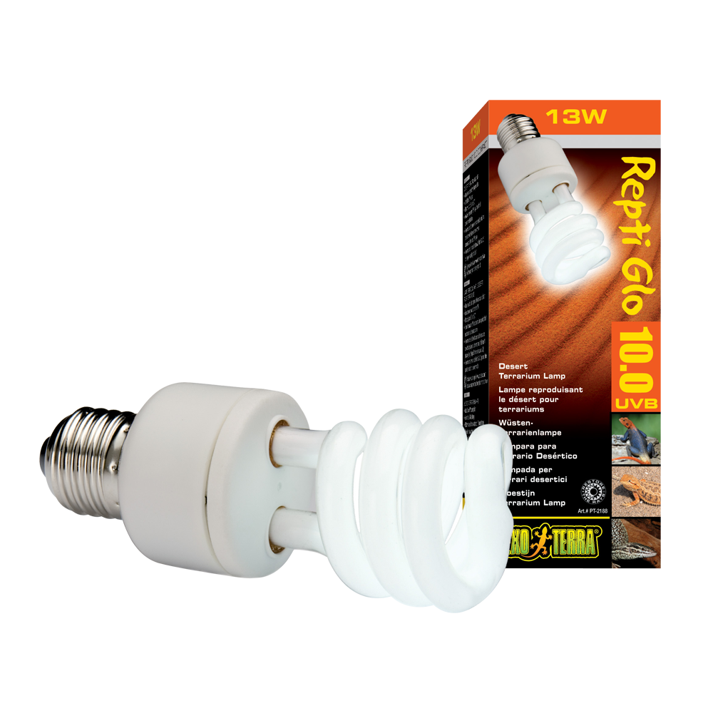 Foto 2 pulgar | Hagen Exo Terra Foco Repti Glo Para Reptíles Y Anfibios Con 10.0 Uvb De 13 Watts