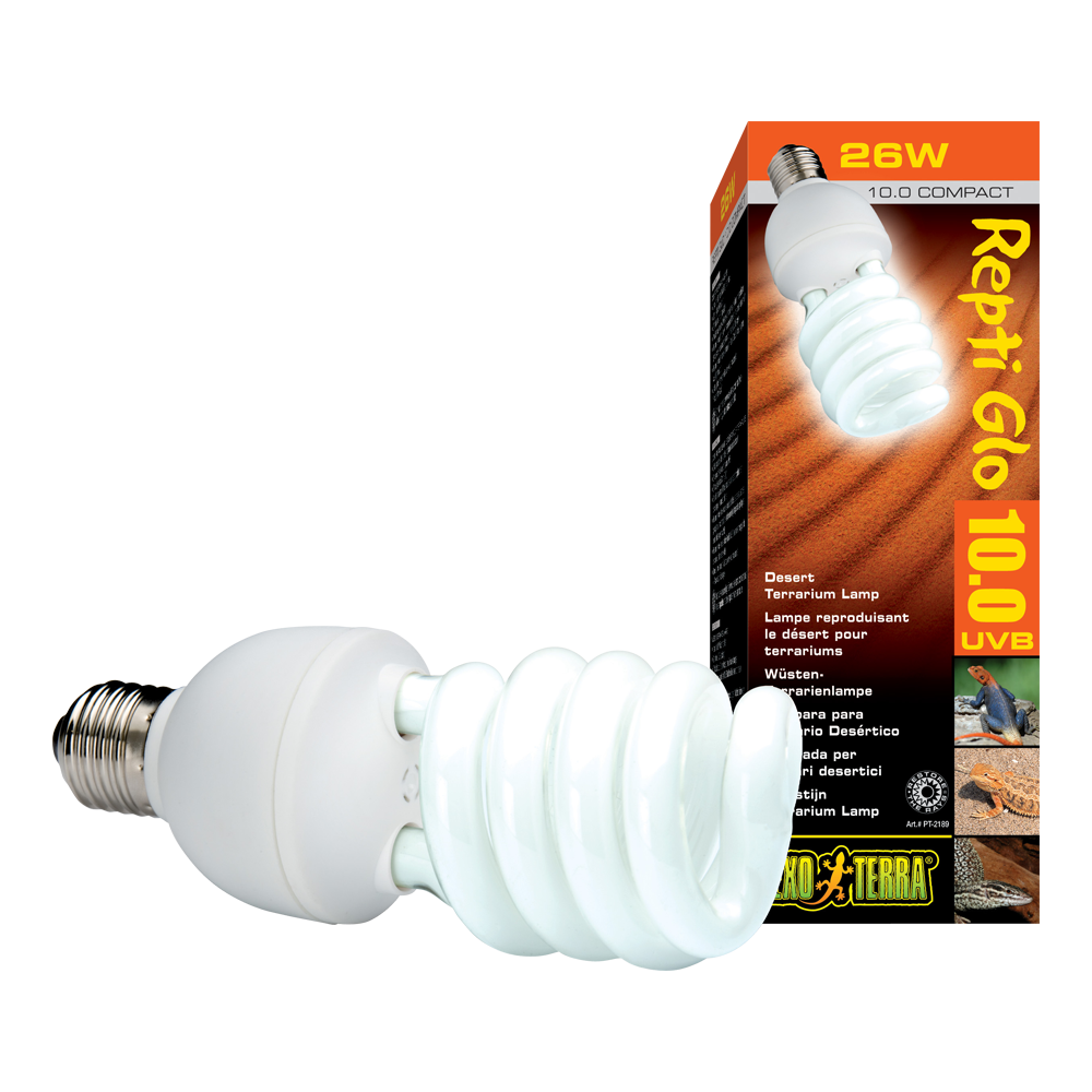 Foto 2 pulgar | Hagen Exo Terra Foco Repti Glo Para Reptíles Y Anfibios Con 10.0 Uvb De 26 Watts