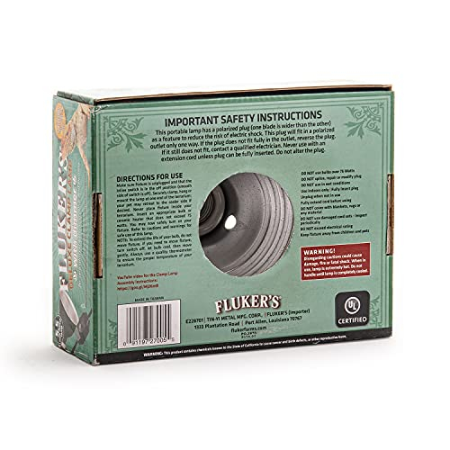 Foto 5 pulgar | Lámpara De Pinza Repta-clamp De Fluker Con Interruptor Regulable, Reptil - Venta Internacional.
