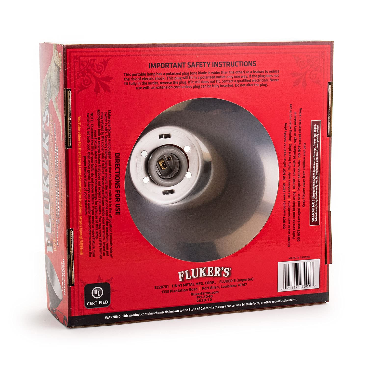 Foto 5 pulgar | Lámpara De Sujeción Repta-clamp Heavy Duty De Fluker Para Reptiles, 250 W - Venta Internacional.