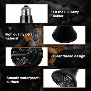 Foto 2 | Lámpara De Cerámica Con Emisor De Calor Para Reptiles, 25 W, Simple Deluxe - Venta Internacional.