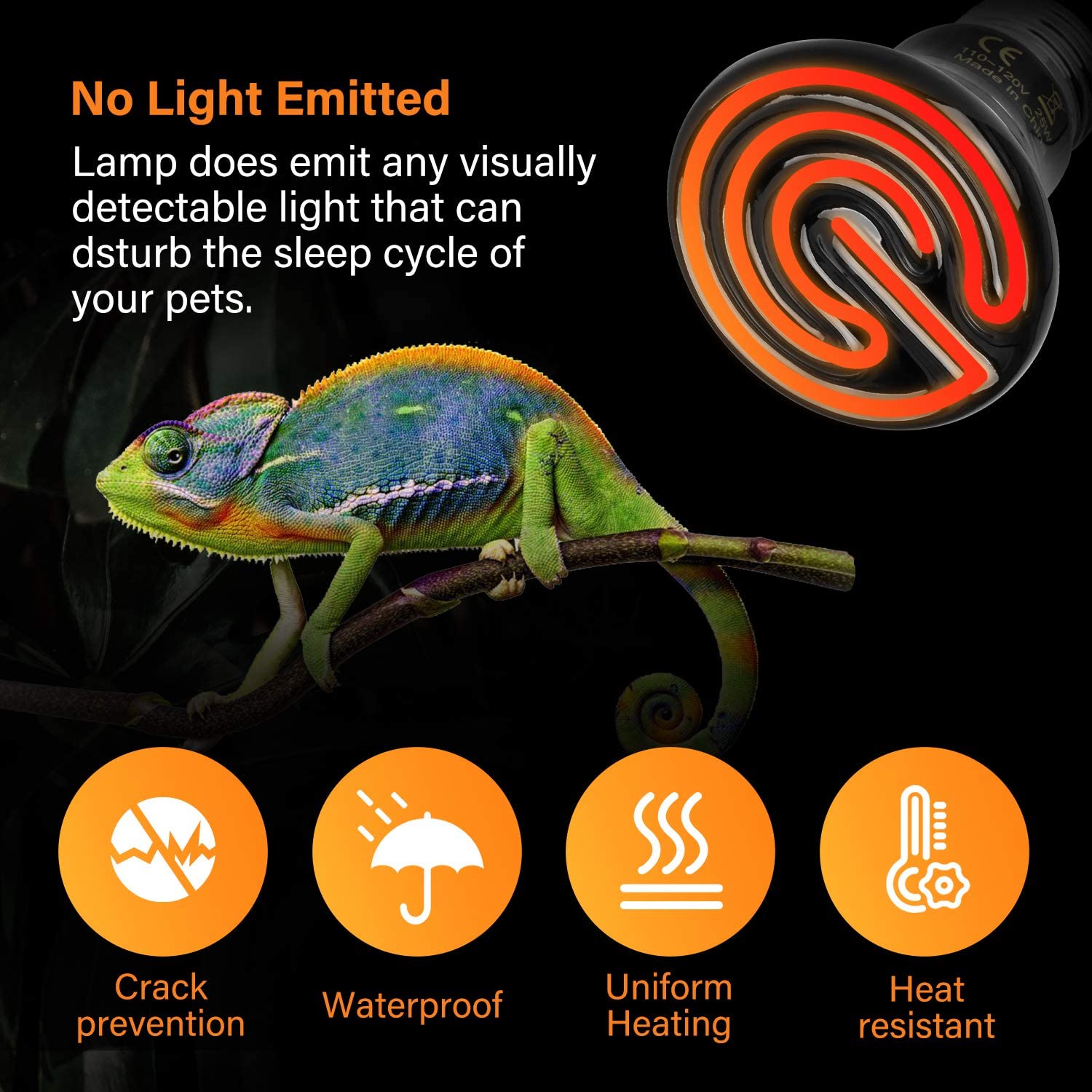 Foto 6 pulgar | Lámpara De Cerámica Con Emisor De Calor Para Reptiles, 25 W, Simple Deluxe - Venta Internacional.