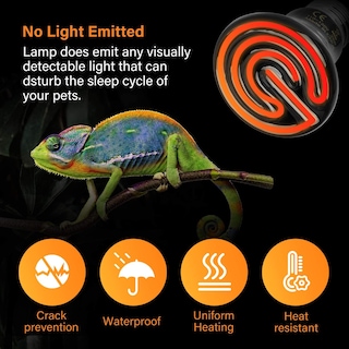 Foto 5 | Lámpara De Cerámica Con Emisor De Calor Para Reptiles, 25 W, Simple Deluxe - Venta Internacional.
