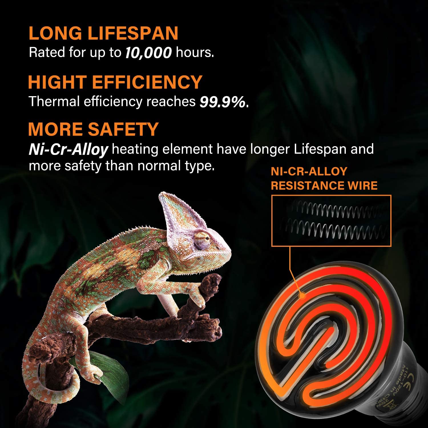 Foto 7 pulgar | Lámpara De Cerámica Con Emisor De Calor Para Reptiles, 25 W, Simple Deluxe - Venta Internacional.
