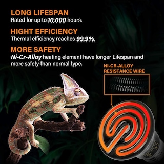 Foto 6 | Lámpara De Cerámica Con Emisor De Calor Para Reptiles, 25 W, Simple Deluxe - Venta Internacional.