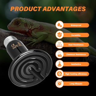 Foto 4 | Emisor De Calor Cerámico Simple Deluxe 150w Para Reptiles 110-120v - Venta Internacional.