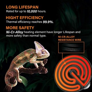 Foto 3 | Lámpara De Calor Cerámica Con Emisor De Calor Para Reptiles De 50 W, Simple Deluxe, Paquete De 2 - Venta Internacional.