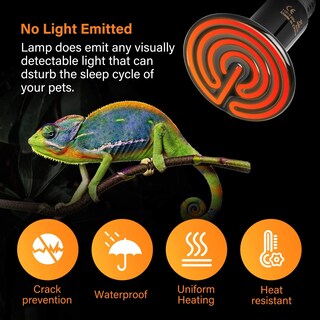 Foto 5 | Lámpara De Calor Cerámica Con Emisor De Calor Para Reptiles De 50 W, Simple Deluxe, Paquete De 2 - Venta Internacional.