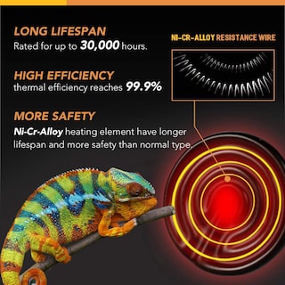Foto 2 | Lámpara De Calor Para Reptiles, Bombilla De Cerámica, Emisora De Calor Simple De Lujo - Venta Internacional.