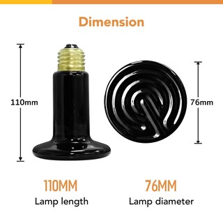 Foto 4 | Lámpara De Calor Para Reptiles, Bombilla De Cerámica, Emisora De Calor Simple De Lujo - Venta Internacional.