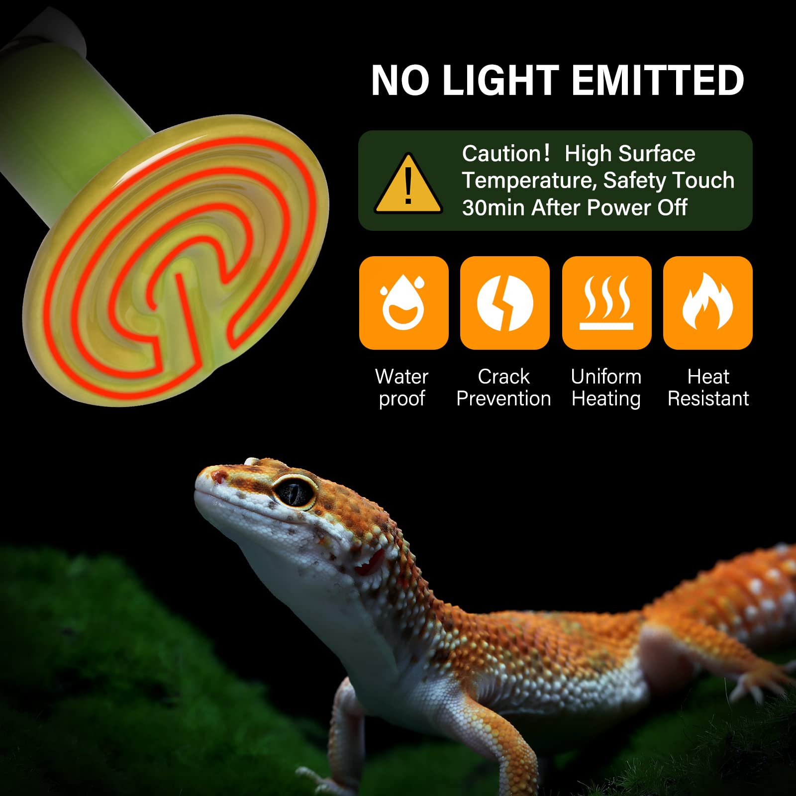 Foto 6 pulgar | Lámpara De Calor Con Emisor De Calor Para Reptiles, 150 W, Simple, Deluxe, Paquete De 2 - Venta Internacional.