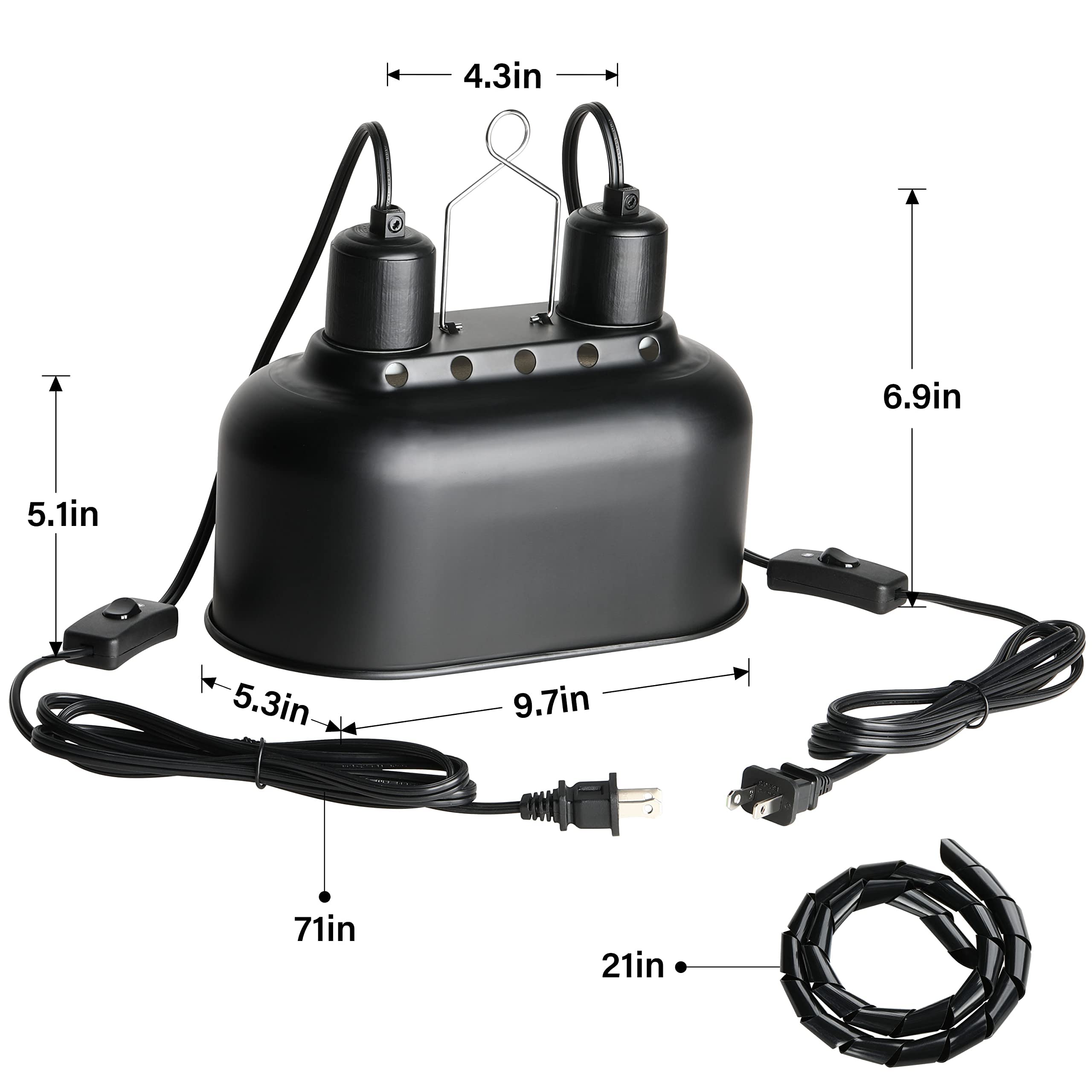 Foto 5 pulgar | Lámpara Para Reptiles Simple Deluxe Con Doble Cúpula, 100 W - Venta Internacional.