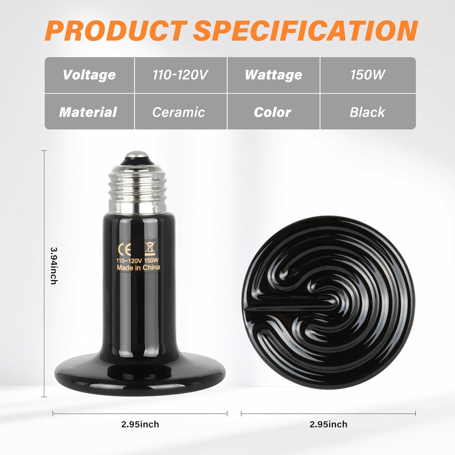 Foto 5 pulgar | Lámpara Térmica Y Lámpara Tipo Pinza Con Reflector Para Reptiles De 150 W - Venta Internacional.