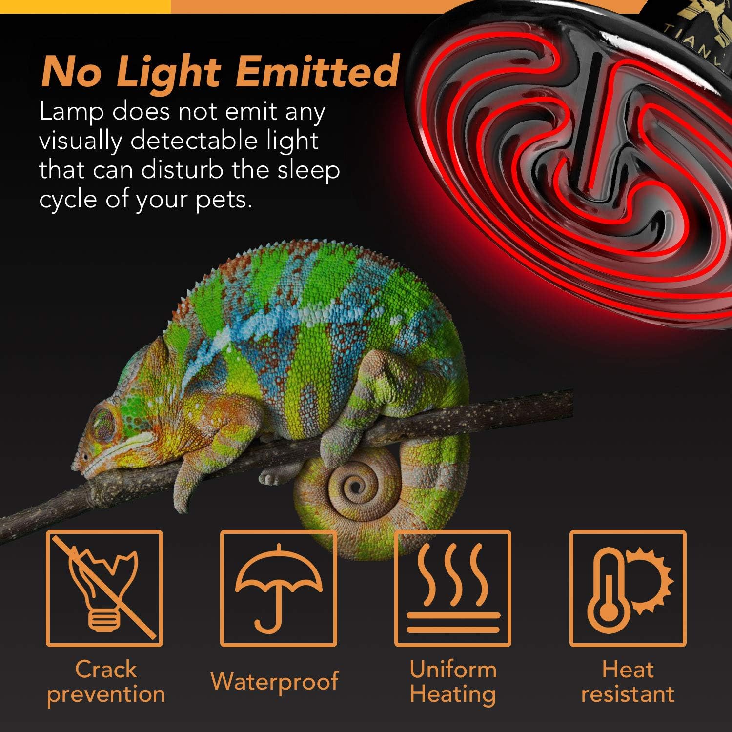 Foto 4 | Lámpara Térmica De Cerámica De 250 W Para Incubadora De Reptiles Y Pollos - Venta Internacional.