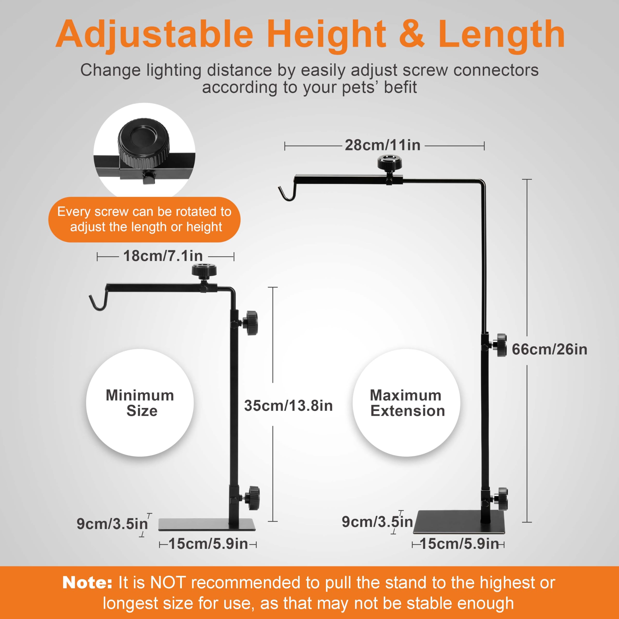 Foto 3 | Soporte Para Lámpara Con Forma De Reptil, Sencillo, De Lujo, Ajustable, 35 A 66 Cm, Metal - Venta Internacional.