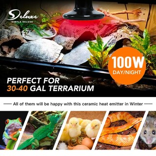 Foto 6 | Emisor De Calor Cerámico De 100 W, Paquete De 2 Lámparas De Calor Para Reptiles Simple De - Venta Internacional.