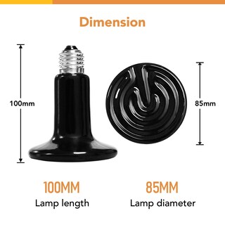Foto 3 | Bombilla Térmica Y Lámpara Tipo Pinza Para Reptiles Con Reflector Y Termostato - Venta Internacional.