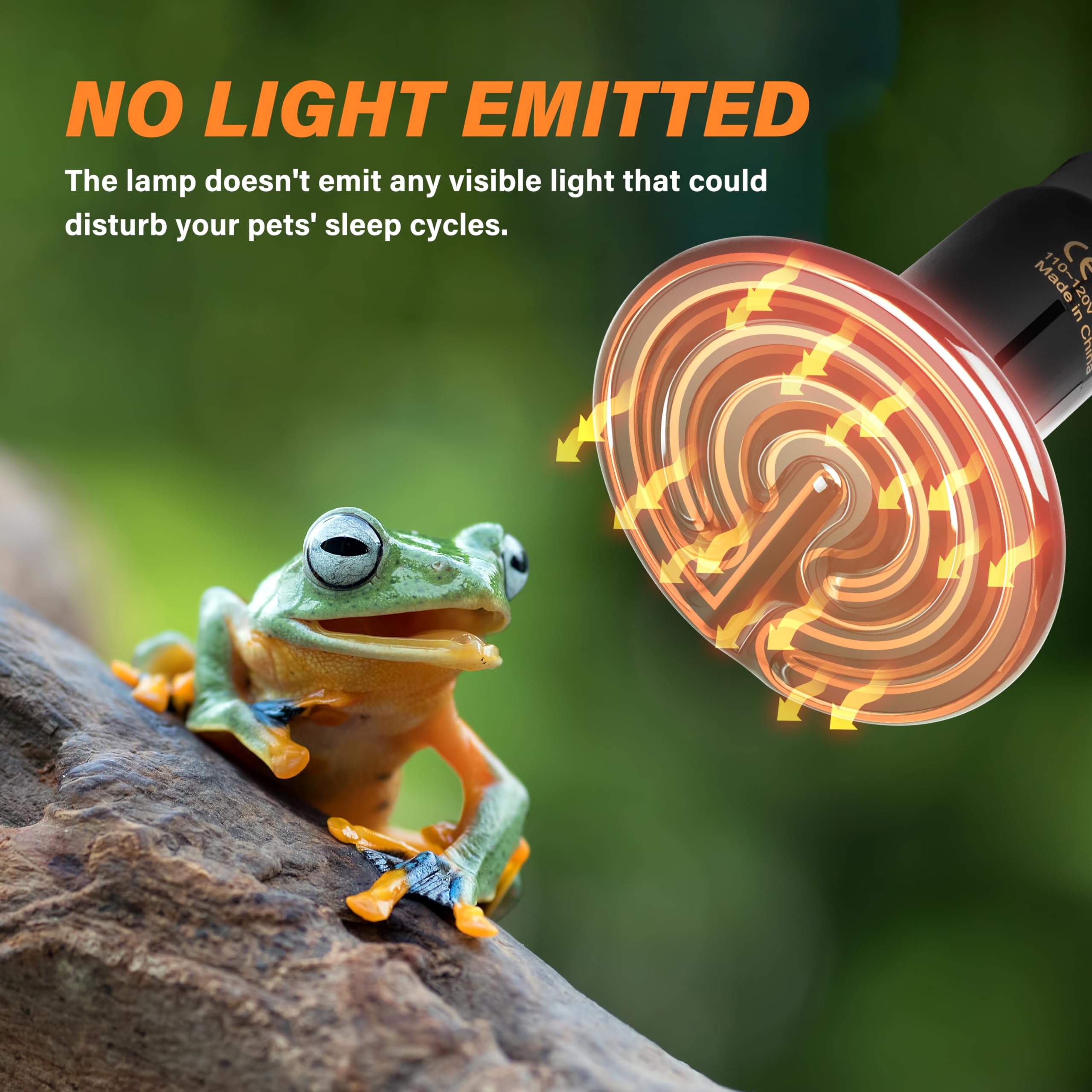Foto 5 | Emisor De Calor Cerámico Simple Deluxe 150 W, Paquete De 2 Unidades Para Reptiles - Venta Internacional.