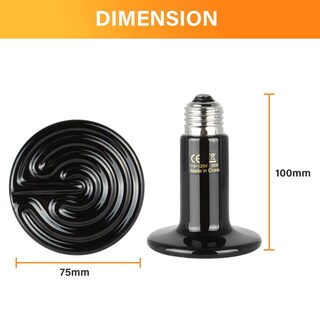 Foto 5 | Emisor De Calor Cerámico Simple Deluxe De 25 W Para Reptiles Y Pollos - Venta Internacional.
