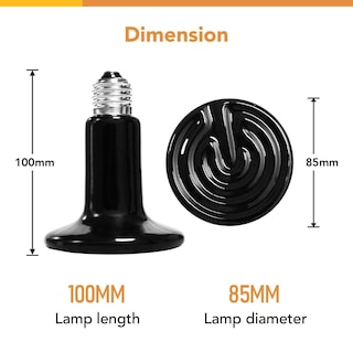 Foto 2 | Lámpara De Calor Cerámica Con Emisor De Calor Para Reptiles, 150 W, Simple Deluxe - Venta Internacional.