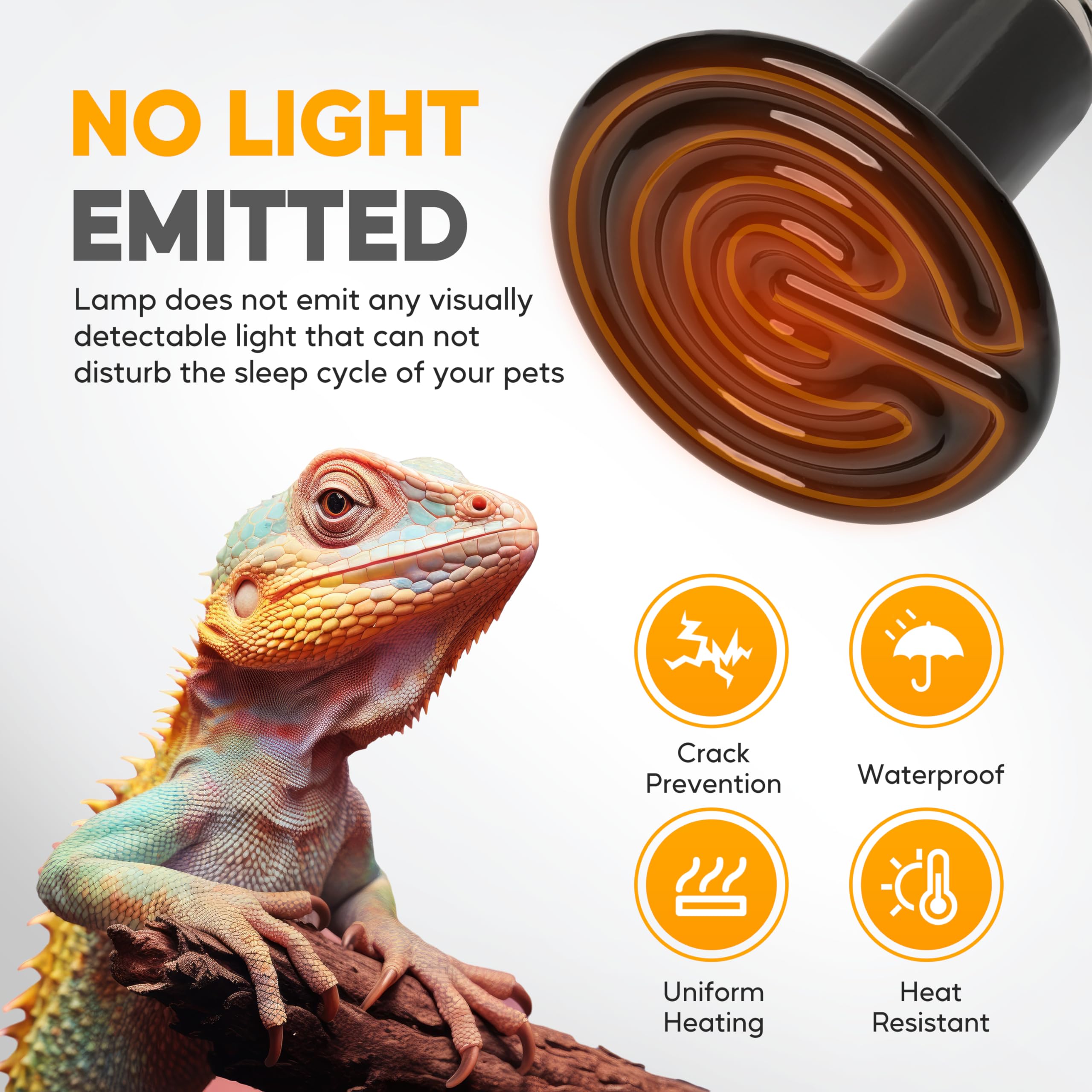 Foto 5 pulgar | Lámpara De Calor Para Reptiles Healsmart Con Emisor De Calor De Cerámica De 150 W  Paquete De 2 - Venta Internacional.