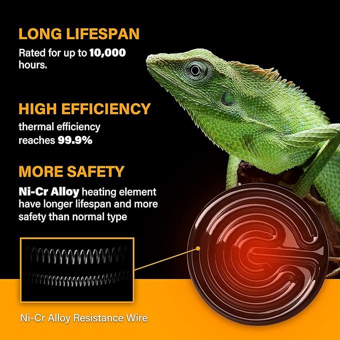 Foto 5 | Lámpara De Calor Para Reptiles Healsmart Con Emisor De Calor De Cerámica  150 W  Paquete De 4 - Venta Internacional.
