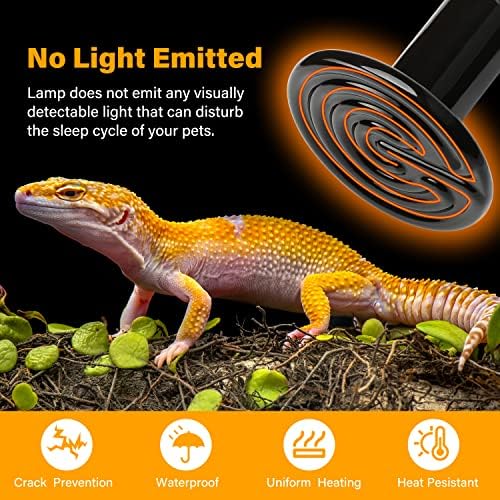 Foto 6 | Lámpara De Calor Para Reptiles Healsmart Con Emisor De Calor De Cerámica  150 W  Paquete De 4 - Venta Internacional.