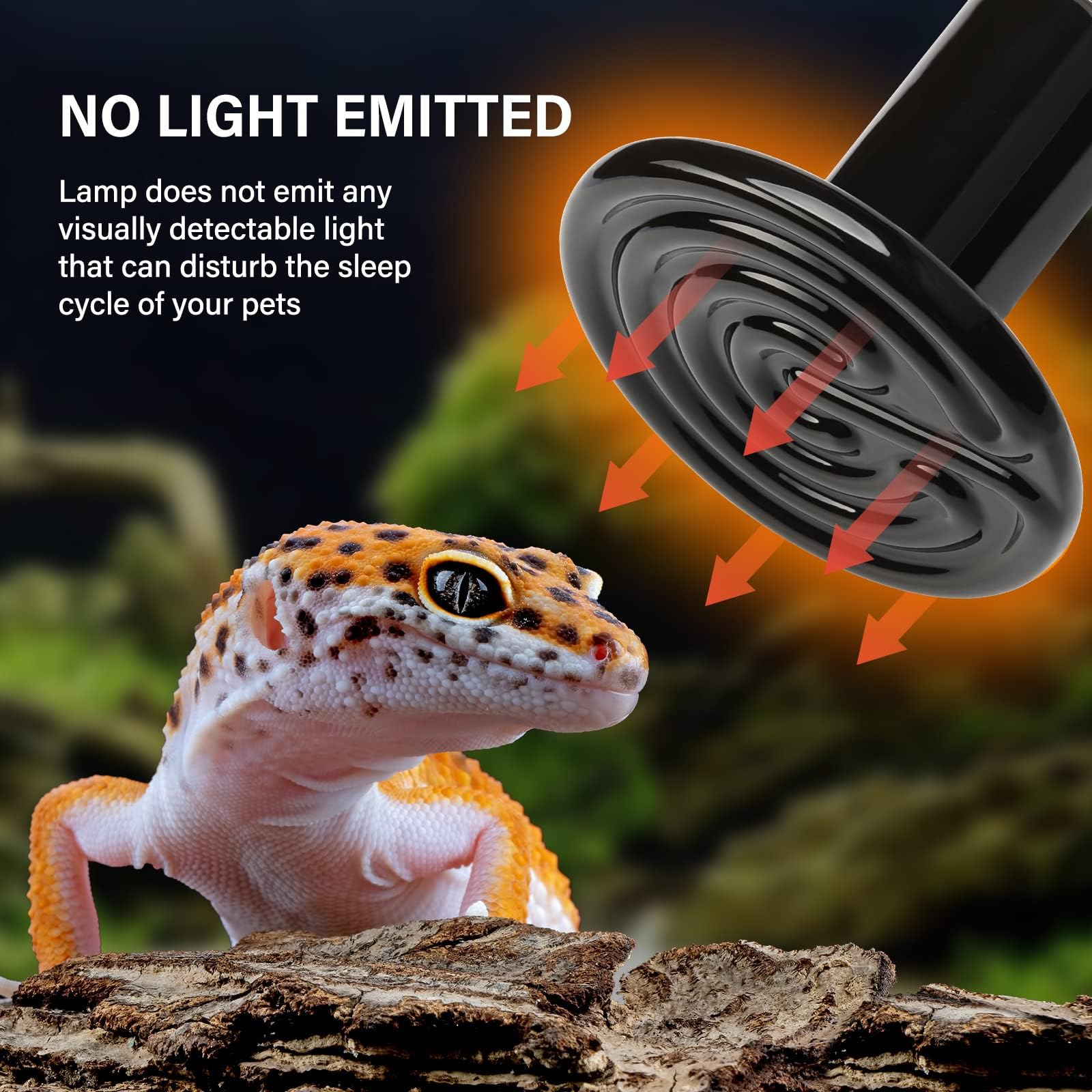 Foto 7 pulgar | Lámpara De Calor Para Reptiles Healsmart  100 W  Paquete De 2 Emisores De Cerámica  Color Negro - Venta Internacional.